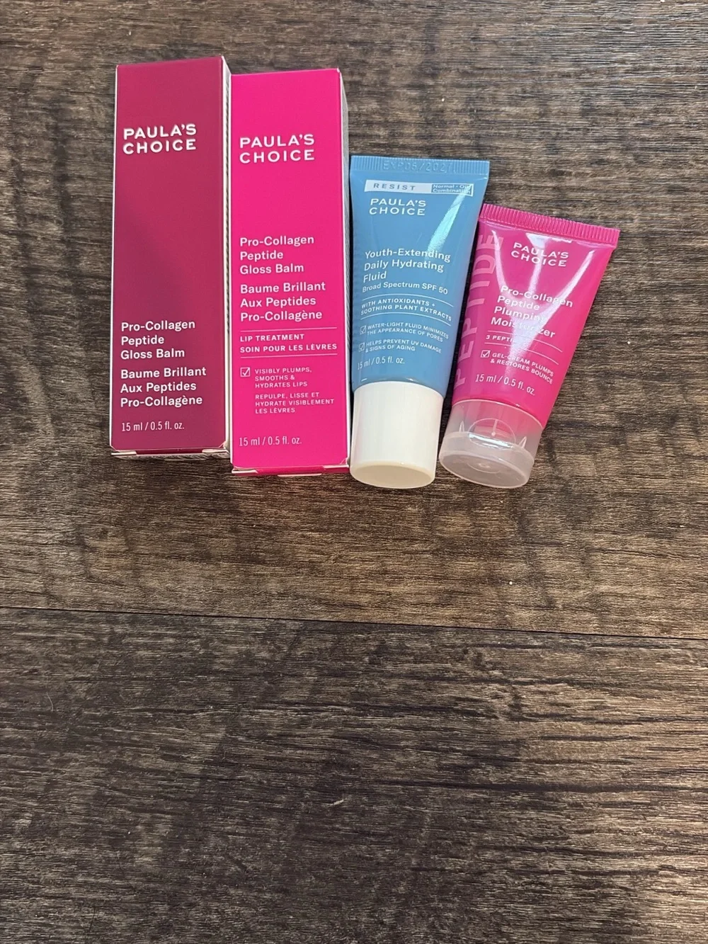 Paula's Choice Pink Pro-Collagen Peptide Gloss Balm & Hydrating SPF Fluid Duo